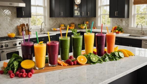 Smoothies vitaminés et vinaigrettes originales salées